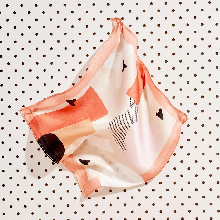 Coral | 100% Silk Scarf Keyring - Harpertini