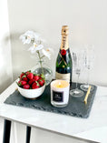 Load image into Gallery viewer, DG Luxuries Fabuluxe Champagne and Strawberries Luxury Soy Candle 300mL in an elegant jar, perfect for creating a glamorous and sophisticated atmosphere with premium essential oils.
