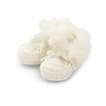 Load image into Gallery viewer, Ivory | Cutie Faux Fur Trim Crochet Bootees
