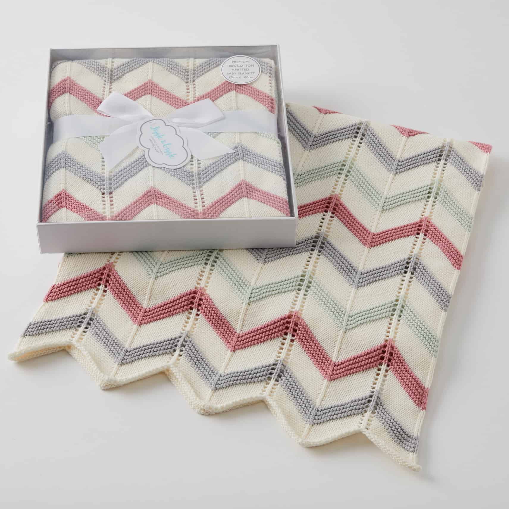 Blush Zig-Zag | Knit Blanket - NOW $38.46