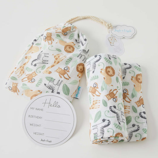 Safari | Muslin Wrap & Arrival Card