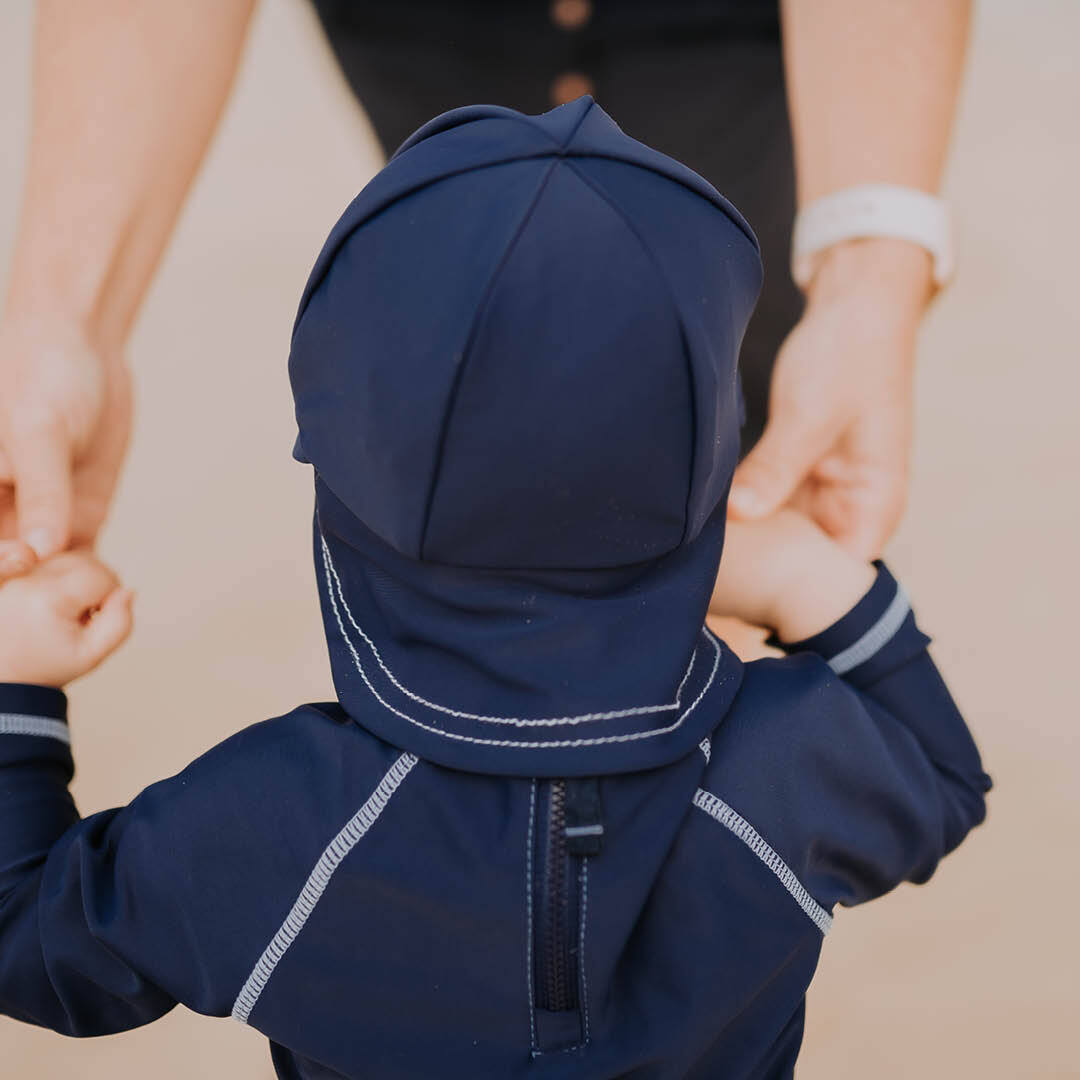 Marine Beach Legionnaire Flap Hat - Bedhead Hats. Perfect for babies and toddlers in wet environments. 