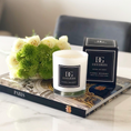 Load image into Gallery viewer, DG Luxuries Floral Bouquet Sweet Pea & Ylang Ylang Luxury Soy Candle 300mL in an elegant jar, perfect for creating a vibrant and enchanting atmosphere with premium essential oils.
