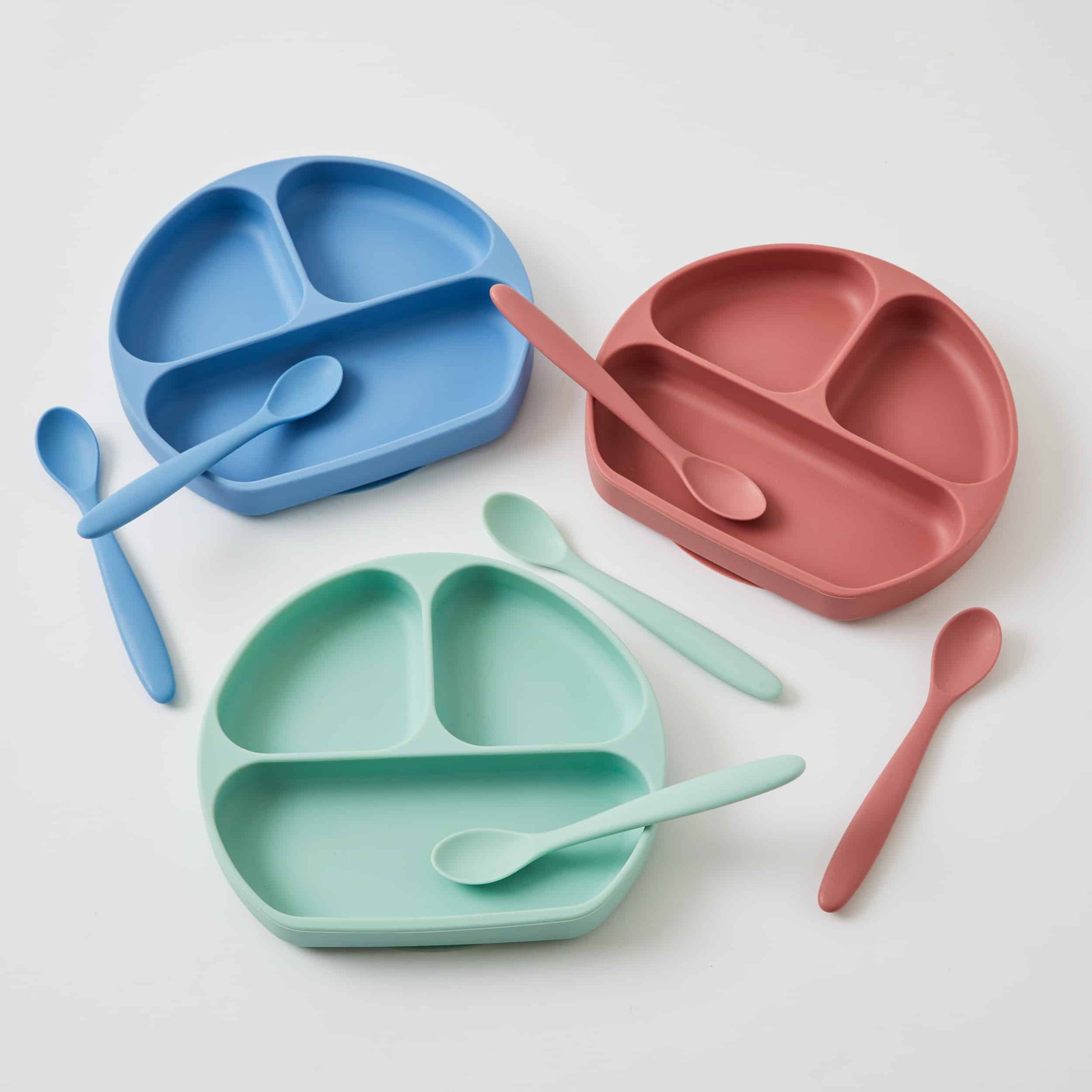 Misty Blue | Silicone Divider Dinner Set