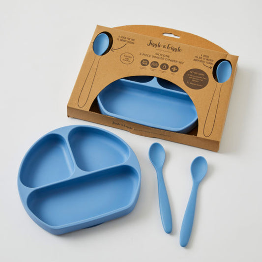 Dusk Blue | Silicone Divider Dinner Set