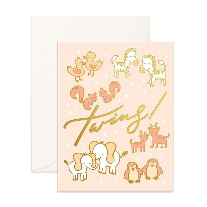 Twins Foil - Greeting Card - Fox & Fallow