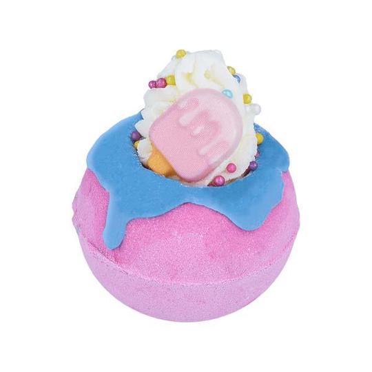 Kaisercraft Chill Out Bath Bomb with strawberry, vanilla, and essential oils. Handmade and cruelty-free, it creates a pink, soothing bath that uplifts your mood.