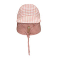 Load image into Gallery viewer, Reversible Baby Flap Sun Hat - Gingham / Rosa - Bedhead Hats
