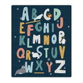 Load image into Gallery viewer, Ice Land 48-piece puzzle featuring the alphabet with animals such as penguins, a seal, a sea lion, and a beluga whale integrated into the design.
