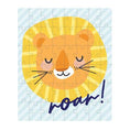 Load image into Gallery viewer, Jungle 48-piece puzzle showing a lion's head in orange and yellow tones with the word 'ROAR' prominently displayed.
